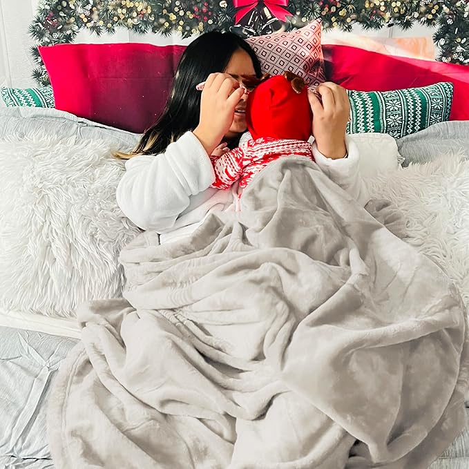 Bedsure Twin XL Fleece Blanket Dorm Bedding - Lightweight Soft Cozy Blankets for Bed, Sofa, Couch, Travel, Camping, Linen, 66"x90"