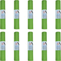 Hello Fit 10-Pack Yoga Mat, 68" x 24" Non Slip Exercise Mat, 4mm Thick Gym Mat for Fitness and Stretching, Bulk Non Toxic Yoga Mats for Schools and Studios
