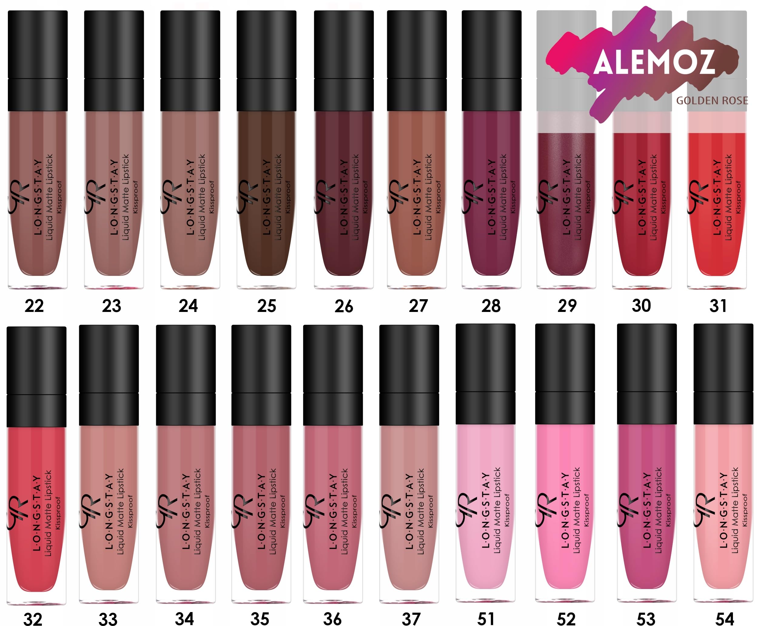 Golden Rose Liquid Matte Lipstick - Long-Lasting, Moisturizing Lip Color with Vitamin E & Avocado Oil