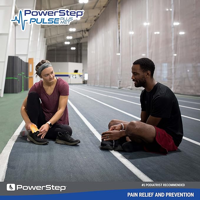 PowerStep Pulse Plus Met - Ball of Foot Pain Relief Shoe Insoles - Running Shoe Orthotics for Metatarsal Foot Pain, and Morton's Neuroma Relief - Made in The USA (M 12-13)