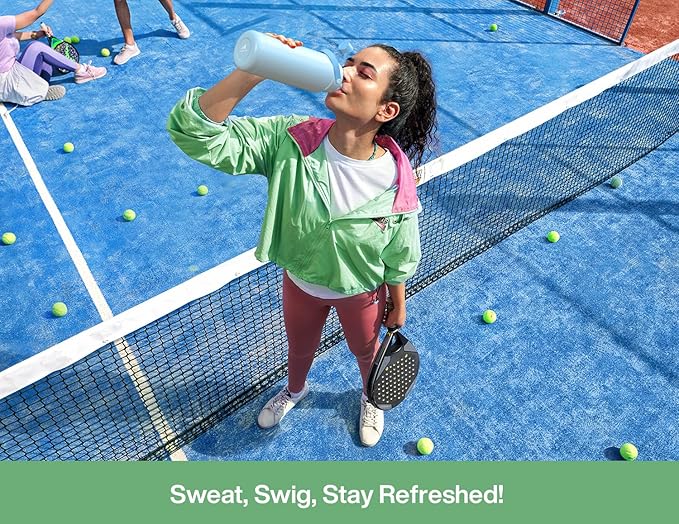 40 oz Insulated Water Bottle with 2-in-1 Straw and Spout Lid, Keep Cold 24H, Leak-Proof, BPA-Free, Double Wall Stainless Steel Water Bottle for Sports, Gym, Travel, and School (Mint)