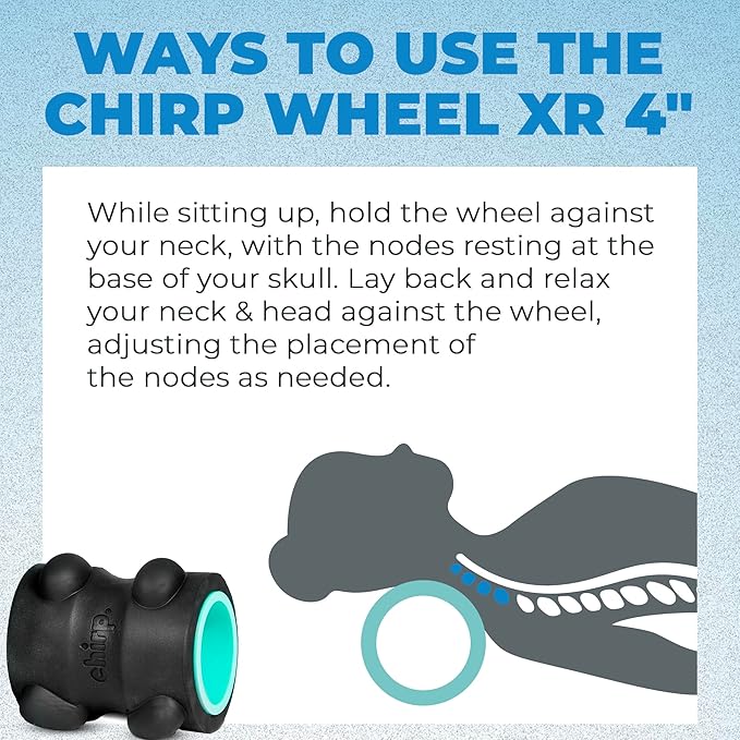 Chirp Wheel Foam Roller Combo for Back & Neck - Pain Relief & Headache Kit With Deep Tissue Muscle Massage and Thumb Pressure Release - 10" Mint Back, 4" Mint Neck