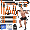 Pilates Bar Kit with Resistance Bands for Working Out, 210lbs Heavy Resistance Bands with Handles, Pilates Equipment with Resistance Band Bar for Men Women, at Home Gym Full Body Workout Equipment
