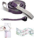 HiRui Stretching Strap Yoga Strap with Door Anchor, 14-Loops Non-Elastic Stretch Straps for Physical Therapy, Pilates, Dance, Gymnastics | Stretch Band with Workout Guide for Women & Men