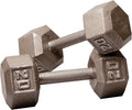 Body-Solid Cast Iron Hexagon Dumbbell, Hand Weights For Men and Women, Weight Dumbbells for Strength Training, Body Building Home Gym Training Gear