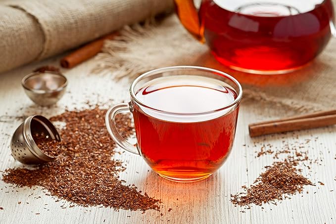 Rooibos Tea 1LB (16Oz) 100% CERTIFIED Organic (USDA seal) | Red Rooibos Loose Leaf Tea | South African Red Bush Herbal Tea| (200+ CUPS) | Non-GMO | Keto Friendly