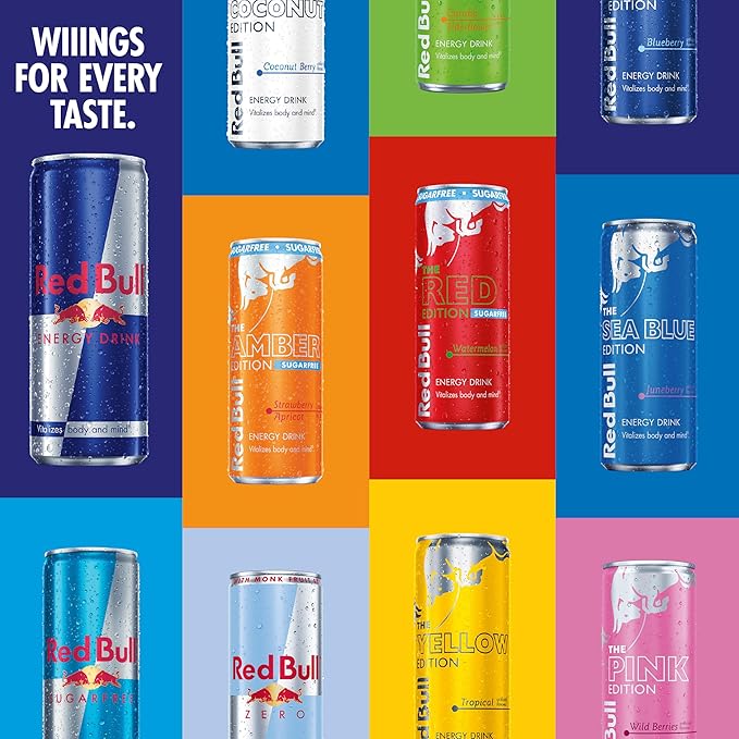 Red Bull Amber Edition Energy Drink, Strawberry Apricot, with 80mg Caffeine plus Taurine & B Vitamins, 8.4 Fl Oz, Pack of 24 Cans