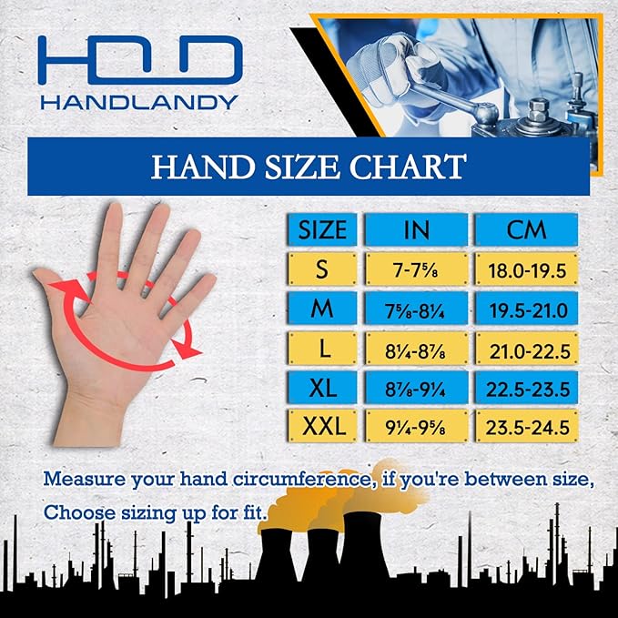 HANDLANDY Fingerless Work Gloves for Men, Padded Half Finger Tactical Mechanics Gloves, Utility Trucker Driver Gloves (Grey, Large (Pack of 1))