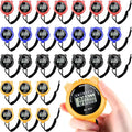 Kanayu 28 Pcs Multi Function Digital Stopwatch Timer Bulk Sports Stopwatch with Lanyard Date Time Alarm Timer for Coach Swimming Running Sports Train