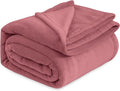 Bedsure Twin XL Fleece Blanket Dorm Bedding - Lightweight Soft Cozy Blankets for Bed, Sofa, Couch, Travel, Camping, Rose Pink, 66"x90"