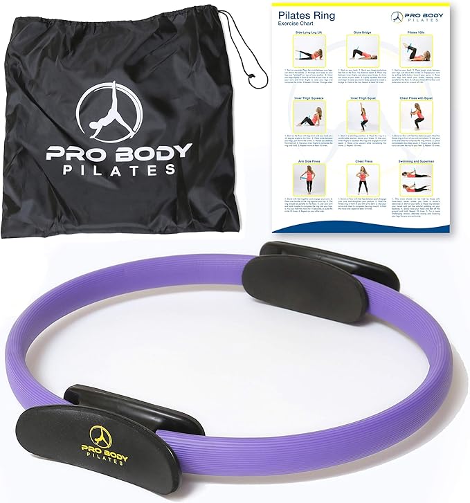 ProBody Pilates Fitness Circle – 14 Inch Pilates Ring for Focusing on Toning Inner Thighs, Arms, and Core