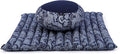 Leewadee Meditation Cushion Set – 1 Round Zafu Meditation Pillow and 1 Square Roll-Up Zabuton Meditation Mat, Pillows Bundle Filled with Kapok