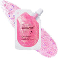 Holographic Face Glitter Gel Body Shimmer Makeup for for Hair, Face, Clavicle, Arm, Nail, Eyeshadow, Long Lasting Waterproof Mermaid Sequins Party Glitter for Rave Festival, 1.35oz (Dazzling Pink #2)