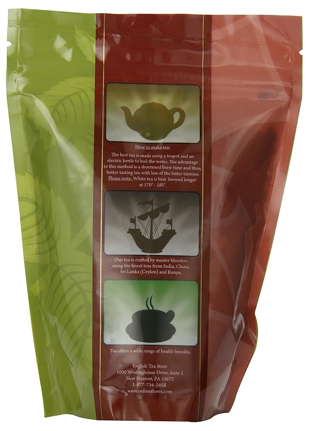 Dorian Grey Blend Black Loose Leaf Tea Pouches - 4oz | Earl Grey with Caramel and Floral Notes | Apple Calendula Elderblossom Infused | English Tea Store Inspired by Oscar Wilde