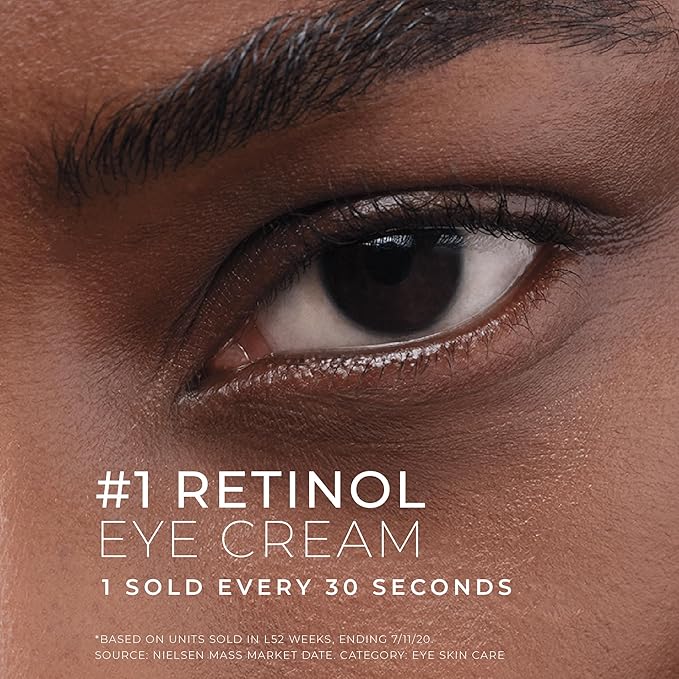 RoC Retinol Correxion Under Eye Cream for Dark Circles & Puffiness, Daily Wrinkle Cream, Anti Aging Line Smoothing Skin Care Treatment for Women and Men, 0.5 oz (Packaging May Vary)