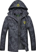 GIISAM Mens Windproof Jacket Waterproof Lightweight Mountain Sport Jacket for Men Hooded Windbreaker Raincoat