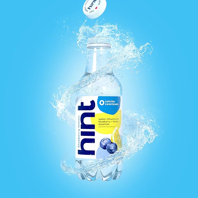 Hint Fruit-Infused Bottled Water, 4-Flavor White Variety Pack - Sugar Free Flavored Water with Zero Calories, Naturally Flavored, and No Artificial Sweeteners - 16 Fl Oz (Pack of 12)