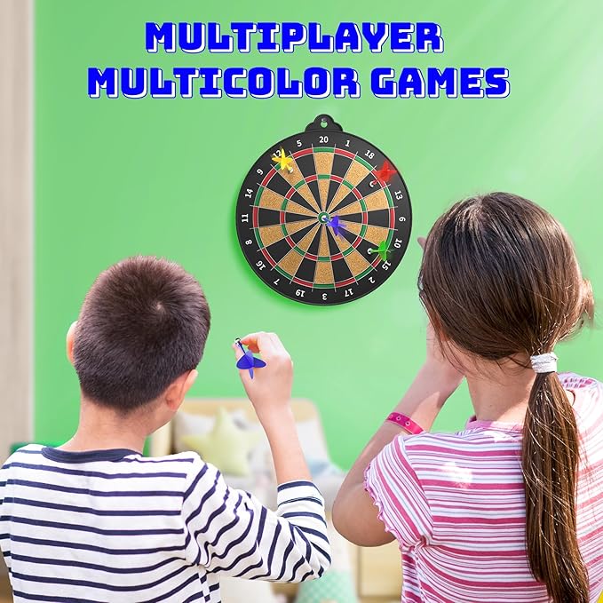 Magnetic Dart Board for Kids Indoor Outdoor Kids Games and Party Games, Christmas Birthday Gifts Toys for Boys Age 3-12