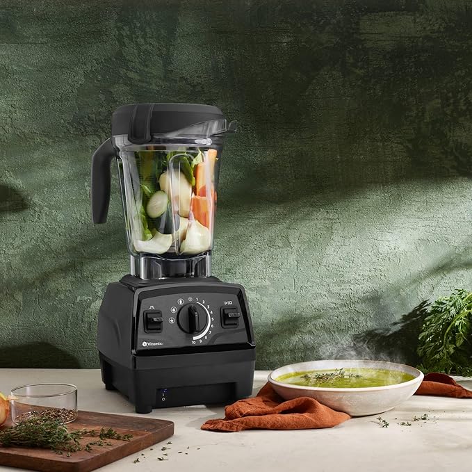 Vitamix Explorian Professional Grade Blender, 3 Presets: Smoothie, Frozen Dessert and Hot Soup, 64oz Pitcher, Slate (Renewed Premium)