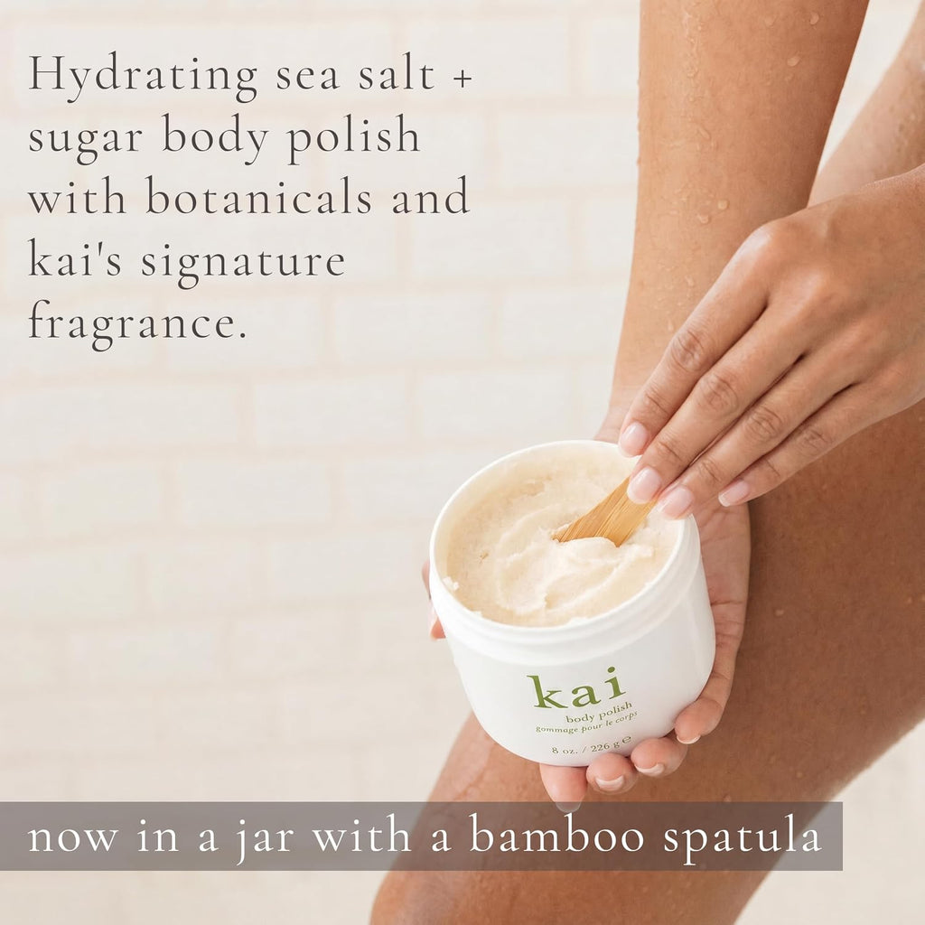 kai body polish - a hydrating & exfoliating blend of sea salt & sugar