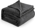 Bedsure Fleece Blanket California King Size Charcoal - Lightweight Plush Fuzzy Cozy Soft Bed Blankets, 102x96 inches