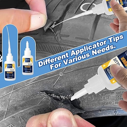 Rubber Glue,100g Super Glue for Rubber, RC Tires, Seals, Gaskets, Shoe Soles, Hose, Rubber Adhesive Heavy Duty, Waterproof, Motorcycle Handlebar Grip Glue for Automotive Parts, Bike Tires