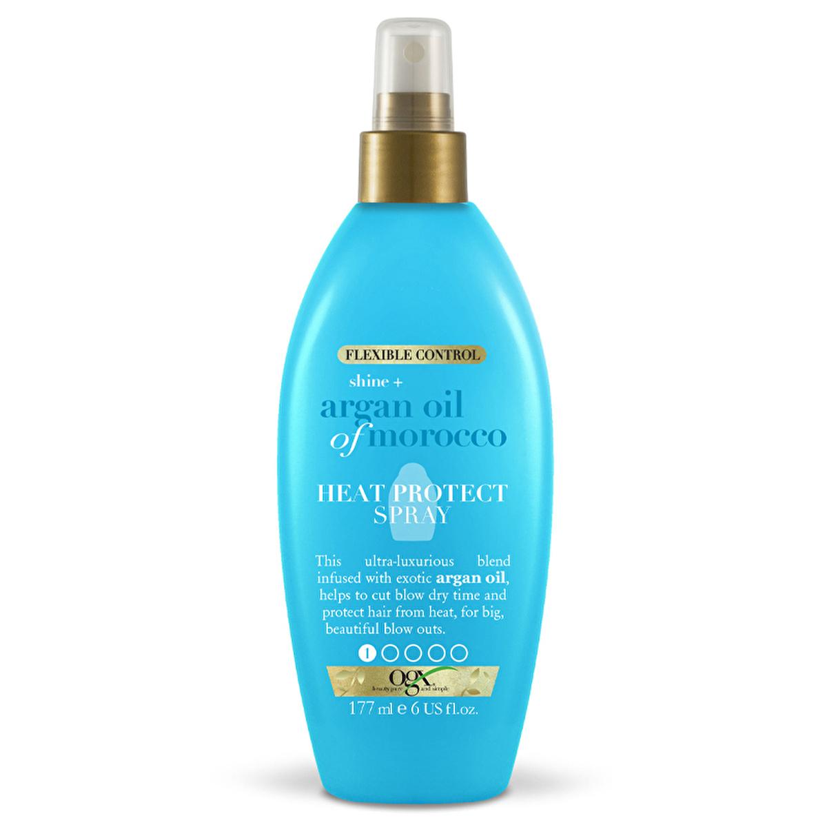 OGX Argan Oil of Morocco Heat Protectant Spray: Shield & Revitalize Dry, Damaged Hair - Sulfate-Free, Up to 230¡C Protection.