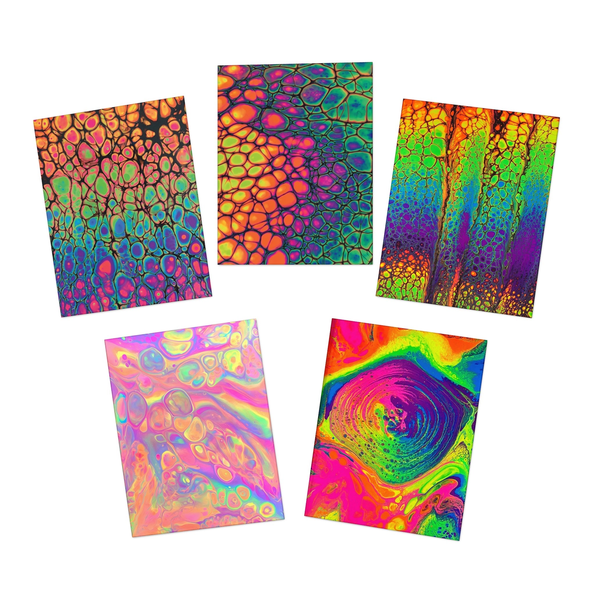 Bespattered Facade Multi-Design Greeting Cards (5-Pack) – Blank Inside