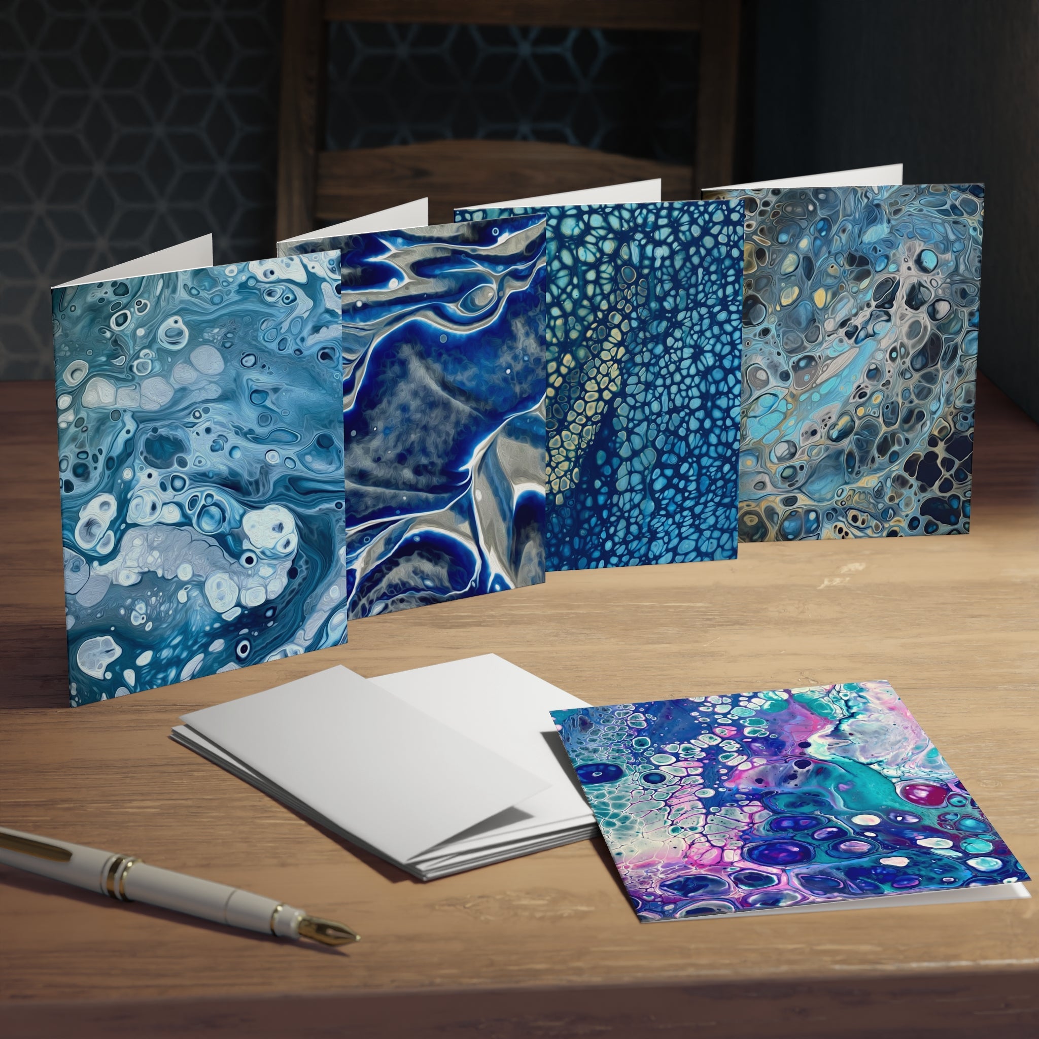 Bespattered Facade Multi-Design Greeting Cards (5-Pack) – Blank Inside