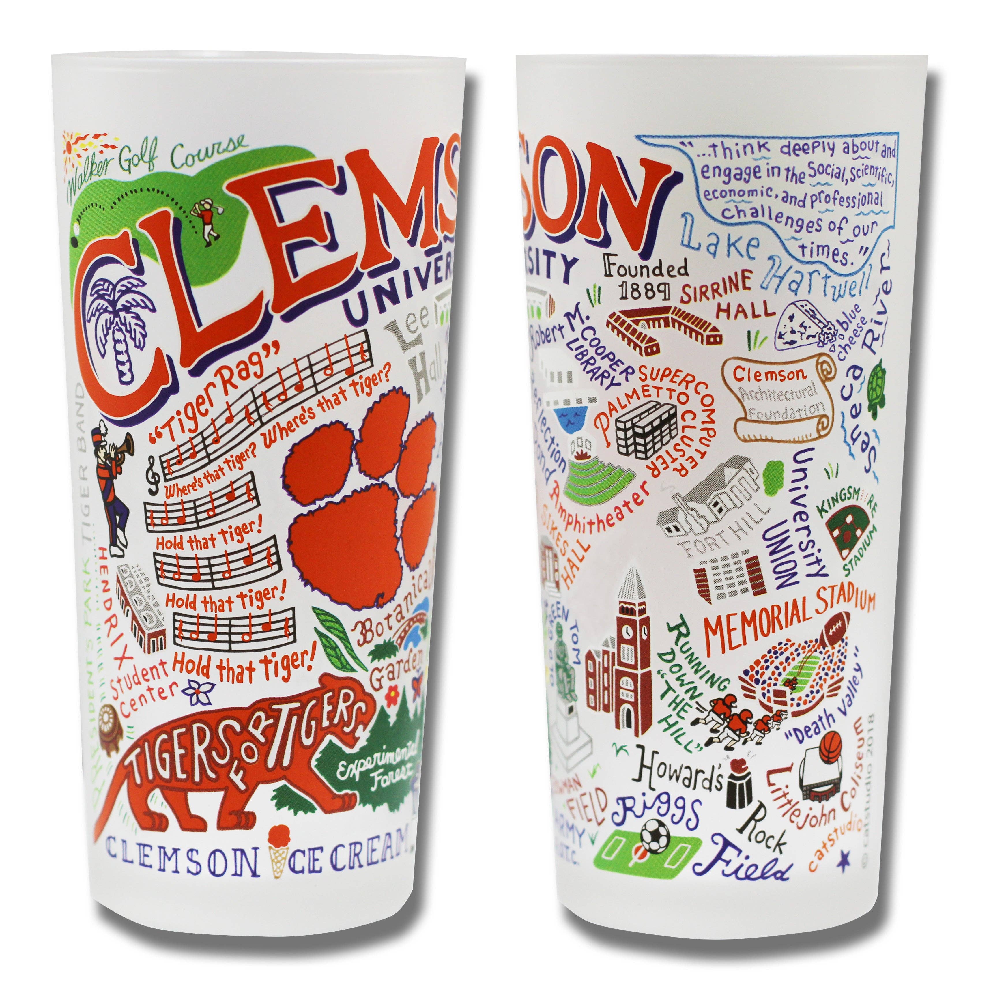 catstudio - Clemson University Collegiate Drinking Glass