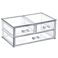 Bee Home Three-Compartment Crystal Storage Organizer for Home & Desk Organization