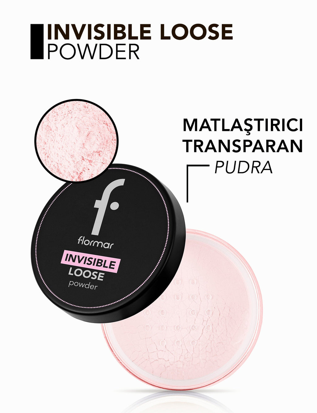Flormar Invisible Loose Powder Semi-Matte Setting Powder 18g