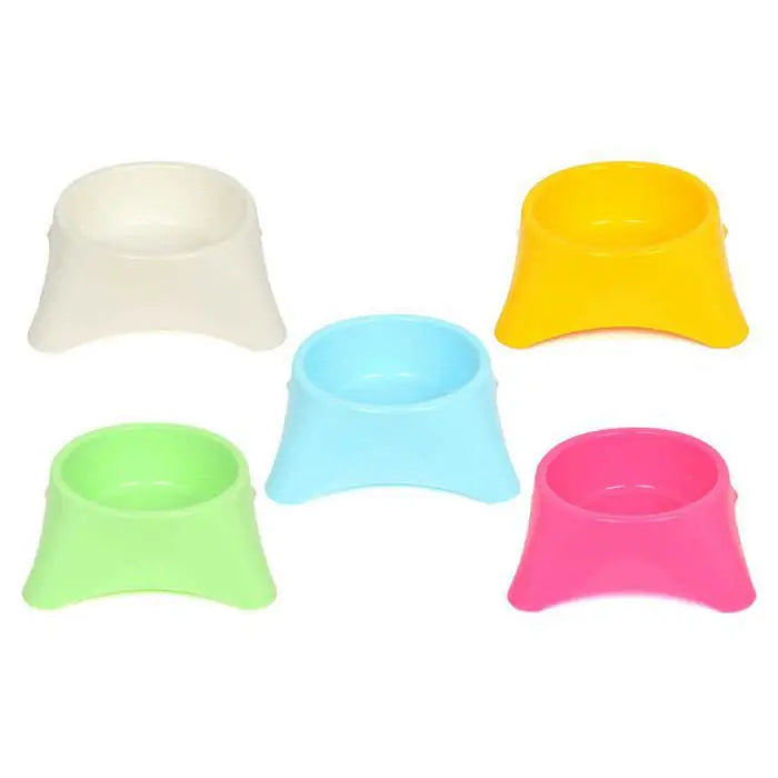 Catlife Round Pet Food Bowl Durable Feeding Dish Mixed Colors