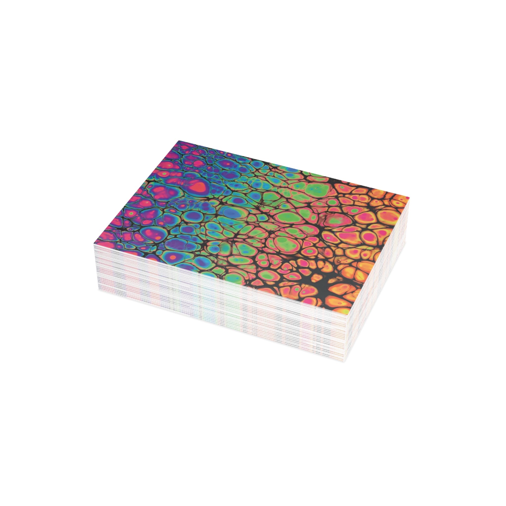 Bespattered Facade Neon Goodness Greeting Cards | Sets of 1, 10, 30, or 50