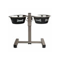 Oripet Addt2b Elevated Double Pet Food and Water Bowl 5 Qt