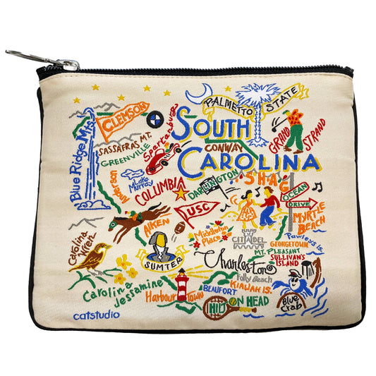 catstudio - South Carolina State Zip Pouch - Natural