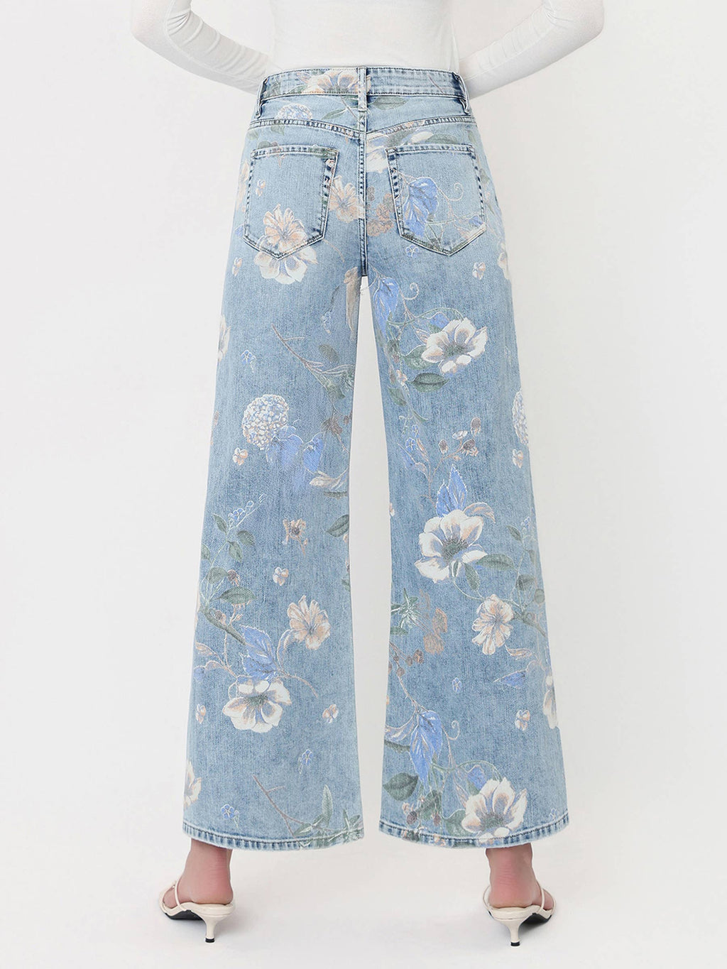 Lucy High Rise Floral Vintage Wide Jeans