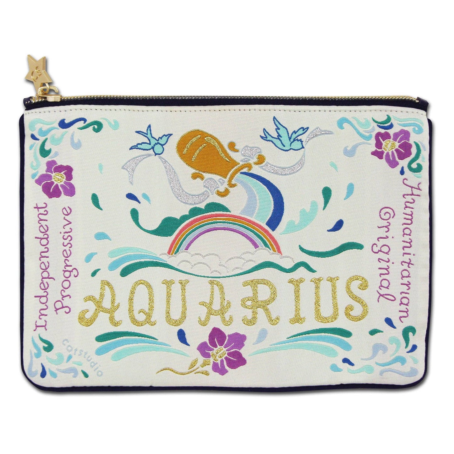 catstudio - Aquarius Astrology Zip Pouch