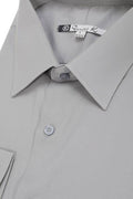 L/S Cotton Solid Button Up