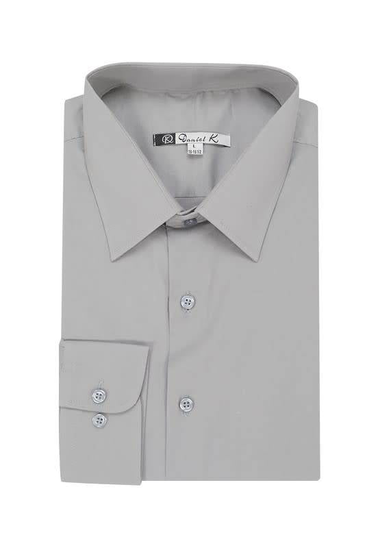 L/S Cotton Solid Button Up