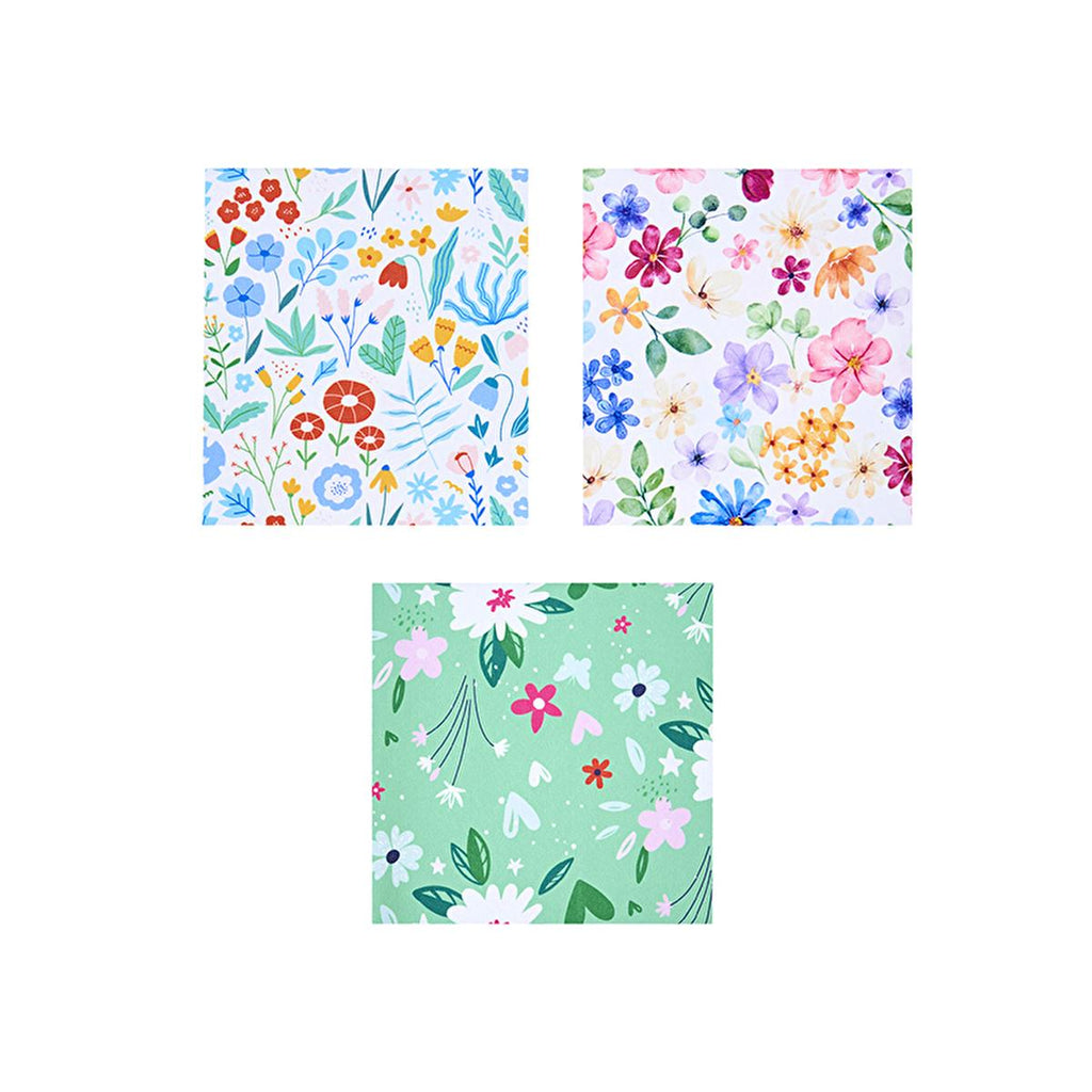 Benri Patterned Microfiber Cleaning Cloth 3-Piece Set | Decorative, Quick Drying & Absorbent for Kitchen & Bathroom