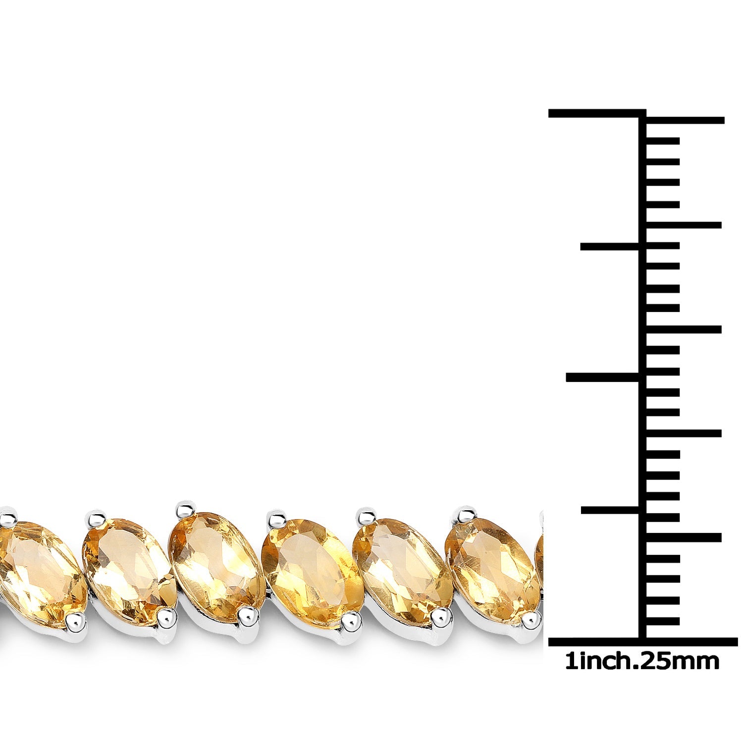 18.06 Carat Genuine Citrine .925 Sterling Silver Bracelet