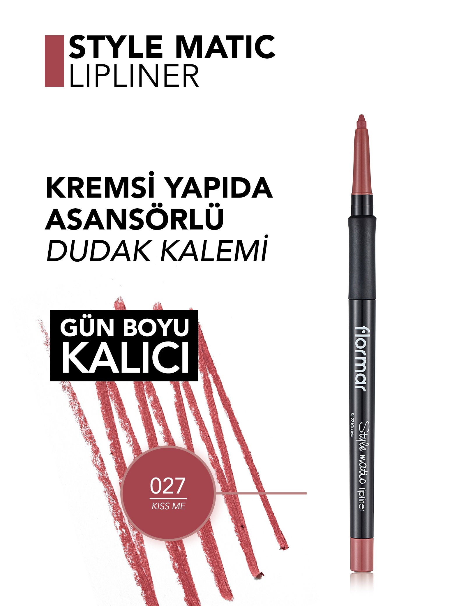 Flormar Stylematic Matte Waterproof Mechanical Lip Liner 0.35g