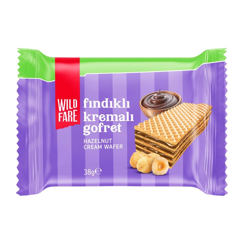 Wildfare Hazelnut Cream Wafer Crispy Snack 38g
