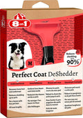 8in1 Perfect Coat DeShedder Grooming Tool for Medium Dogs