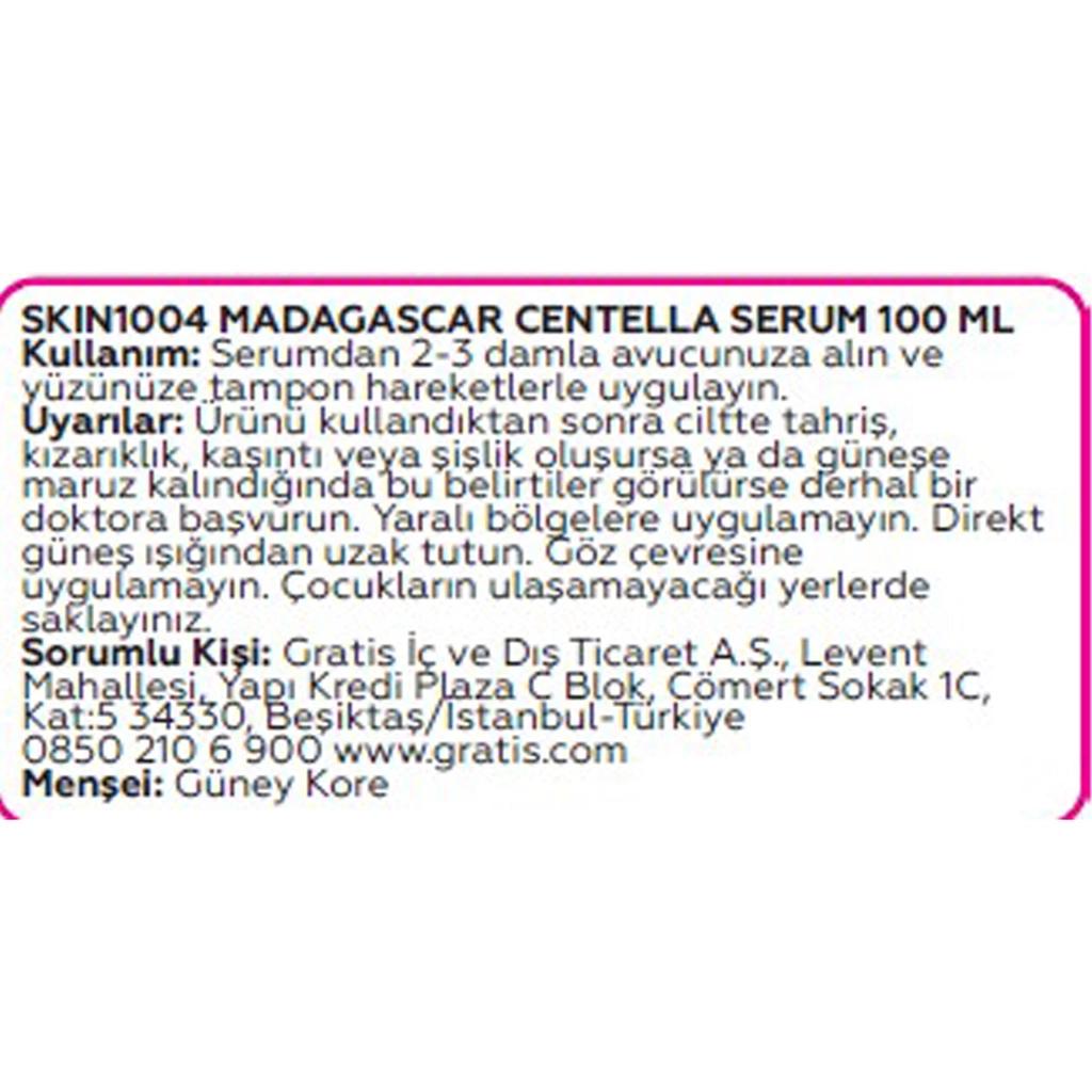 Skin1004 Madagascar Centella Ampoule Soothing Face Serum 100 ml