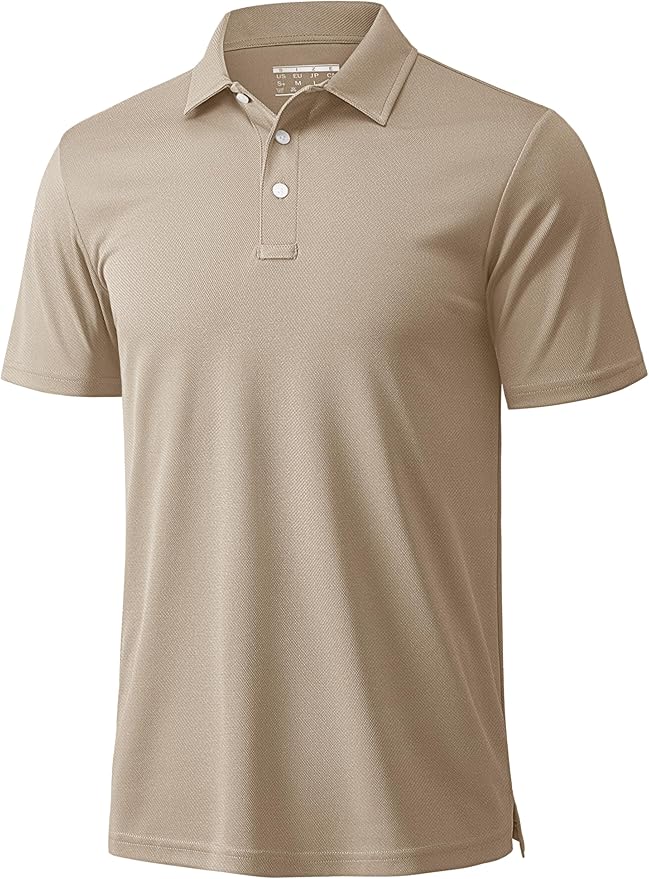 MAGCOMSEN Men's Polo Shirts 3 Buttons Casual Work T Shirts Quick Dry Short Sleeve Golf Shirt Pique Jersey Outdoor Performance