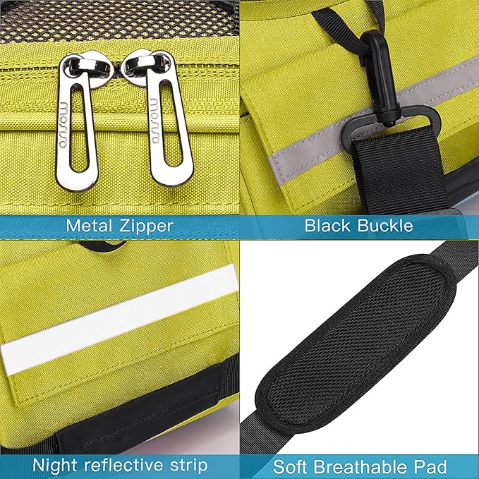 MOSISO Bike Rack Bag, Waterproof Bicycle Trunk Pannier Rear Seat Pouch Cycling Bike Carrier Backseat Storage Luggage Saddle Shoulder Bag