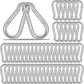 M5 Spring Snap Hook Carabiners, Carabiner Clip, Heavy Duty Galvanized Steel Spring Clip, Quick Link Key Chain for Swing Hammock Gym Outdoor, Holding Capacity