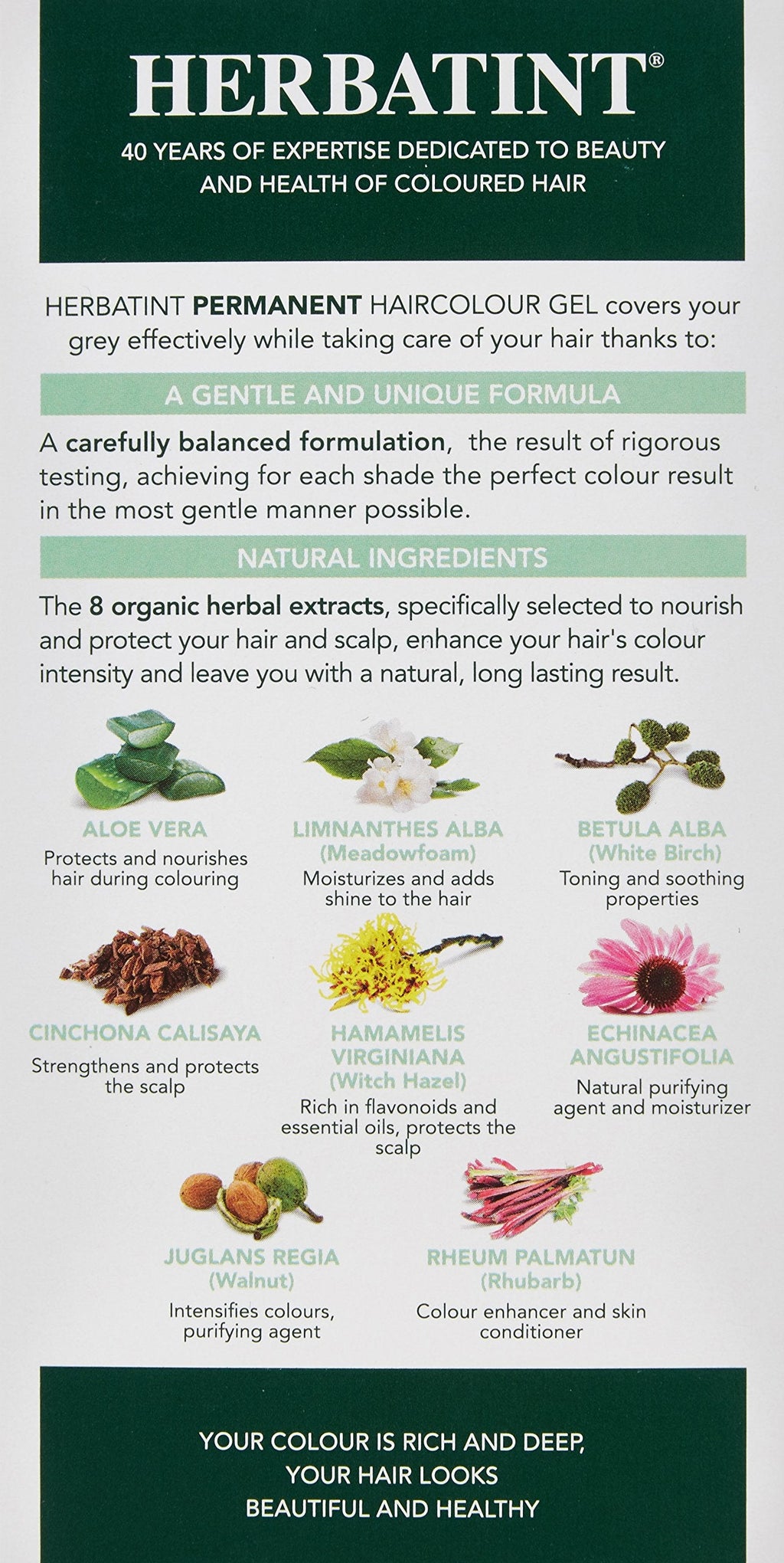 Herbatint Natural Hair Dye - Ammonia-Free, Long-Lasting Color with Aloe Vera & Vitamins